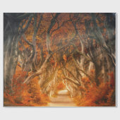 Najaarbosboombladeren bossen herfst cadeaupapier (Vlak)