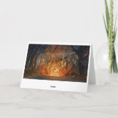 Najaarbosboombladeren herfst bossen bladeren kaart (Achterkant)