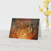 Najaarbosboombladeren herfst bossen bladeren kaart (Gele Bloem)