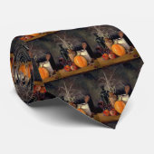 Najaardecorpties op de tecktie stropdas (Opgerold)