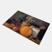 Najaardecorpties op tafel, pompoen, vruchten, Drin Deurmat (Schuin)
