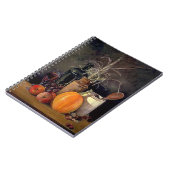 Najaardecorpties op tafel, pompoen, vruchten, Drin Notitieboek (Linkerzijde)