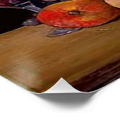 Najaardecorpties op tafel, pompoen, vruchten, Drin Perfect Poster (Hoek)