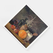 Najaardecorpties op tafel, pompoen, vruchten, Drin Servet (Hoek)