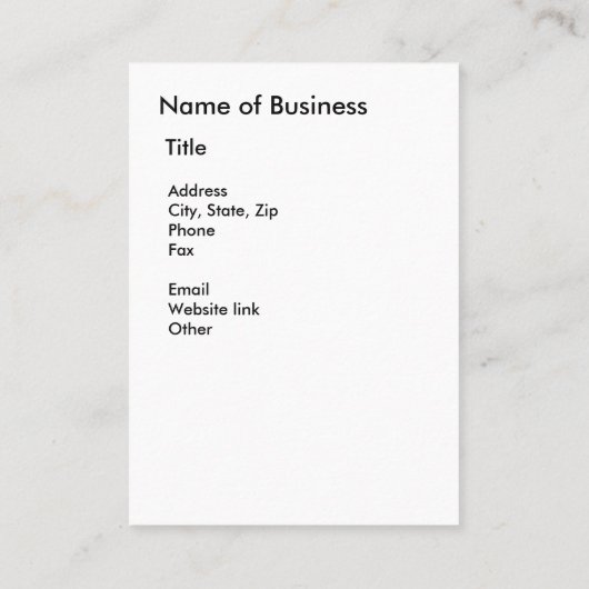 Najaardecorpties op tafel, pompoen, vruchten, Drin Visitekaartje (Achterkant)