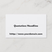 Najaardecorpties op tafel, pompoen, vruchten, Drin Visitekaartje (Achterkant)