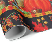 Najaardeklaag van Antiek schilderende pompoen Cadeaupapier (Rol Hoek)