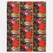 Najaardeklaag van Antiek schilderende pompoen Fleece Deken (Voorkant)