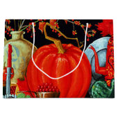 Najaardeklaag van Antiek schilderende pompoen Groot Cadeauzakje (Voorkant)