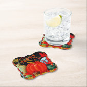 Najaardeklaag van Antiek schilderende pompoen Kartonnen Onderzetters (Insitu)