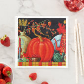 Najaardeklaag van Antiek schilderende pompoen Servet (Insitu)