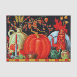 Najaardeklaag van Antiek schilderende pompoen Tissuepapier