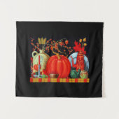 Najaardeklaag van Antiek schilderende pompoen Wandkleed (Voorkant (horizontaal))