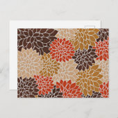 Najaarfloreel patroon briefkaart (Voorkant / Achterkant)