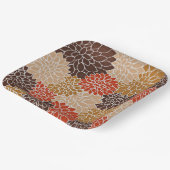 Najaarfloreel patroon papieren bordje (Gebogen)