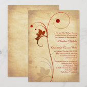 Najaargang alleen herfst rustic vine berries Wedde Kaart (Voorkant / Achterkant)