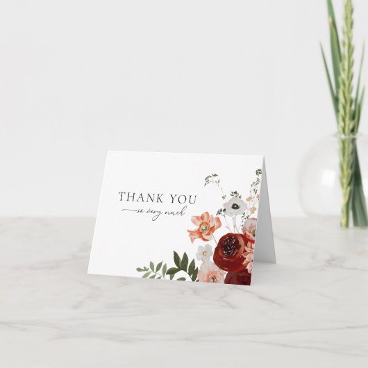 Najaargang Bohemian Fall Weddenschap Bedankt Notec (Voorkant)