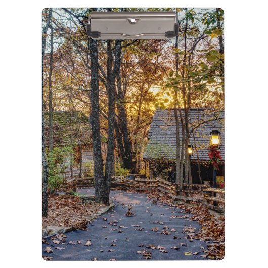 Najaargang Bossen Sunset Walkway Klembord (Voorkant)