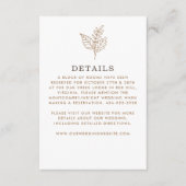 Najaargang details over het huwelijk informatiekaartje (Voorkant)