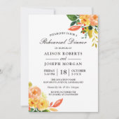 Najaargang Floral Fall Wedding Rehearsal Dinner Kaart (Voorkant)