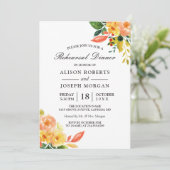 Najaargang Floral Fall Wedding Rehearsal Dinner Kaart (Staand voorkant)