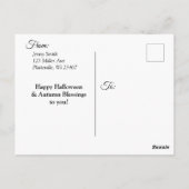 Najaargang Gepersonaliseerd Halloween Briefkaart (Achterkant)