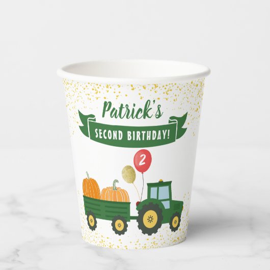 Najaargang Herfst Birthday Papieren Bekers (Voorkant)