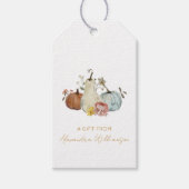 Najaargang Herfst Pumpkins persoonlijke naam een g Cadeaulabel (Voorkant)