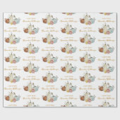 Najaargang Herfst Pumpkins persoonlijke naam een g Cadeaupapier (Vlak)