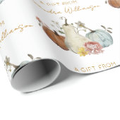 Najaargang Herfst Pumpkins persoonlijke naam een g Cadeaupapier (Rol Hoek)