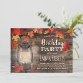 Najaargang Lantaarn Rustic Birthday Kaart (Staand voorkant)