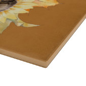 Najaargang met zonnebloemen snijplank (Hoek)