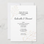 Najaargang Oak Leaves Wedding Rehearsal Dinner Kaart (Voorkant)