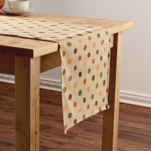 Najaargang Polka Dot Table Runner Korte Tafelloper (Voorbeeld)