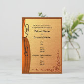 Najaargang Pumpkin Uitnodiging voor getextureerd h (Staand voorkant)