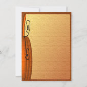 Najaargang Pumpkin Uitnodiging voor getextureerd h (Achterkant)