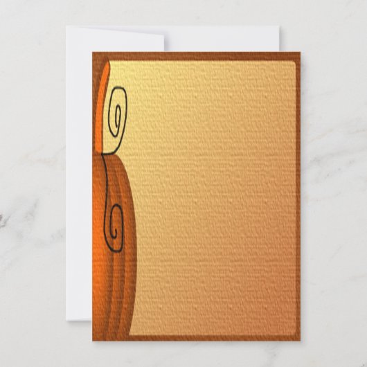 Najaargang Pumpkin Uitnodiging voor getextureerd h (Achterkant)