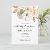 Najaargang Pumpkin Wedding Rehearsal Dinner Uitnod Kaart (Staand voorkant)