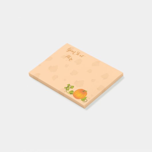 Najaargang vine pompoen met  tekst post-it® notes (Schuin)