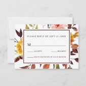 Najaargang Waterverf Burgundy Wedding RSVP (Achterkant)