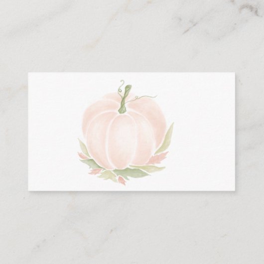 Najaargang witte pompoen Waterverf luier Raffle Informatiekaartje (Achterkant)