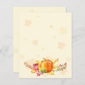 Najaargroenten, Thanksgiving van vruchten Letterhe (Voorkant / Achterkant)