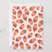 NajaarHerfst Acorn Baby shower Kaart (Achterkant)