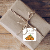 NajaarHerfst Waterverf Pumpkin Harvest Treat Vierkante Sticker