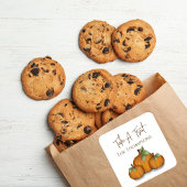 NajaarHerfst Waterverf Pumpkin Harvest Treat Vierkante Sticker