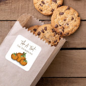 NajaarHerfst Waterverf Pumpkin Harvest Treat Vierkante Sticker