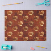 Najaarkalkoenen over verbrande Oranje ontkoppeling Tissuepapier (Craft)