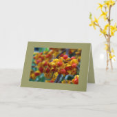 Najaarkleur Herfst Aangepast Wenskaart foto leeg Kaart (Gele Bloem)