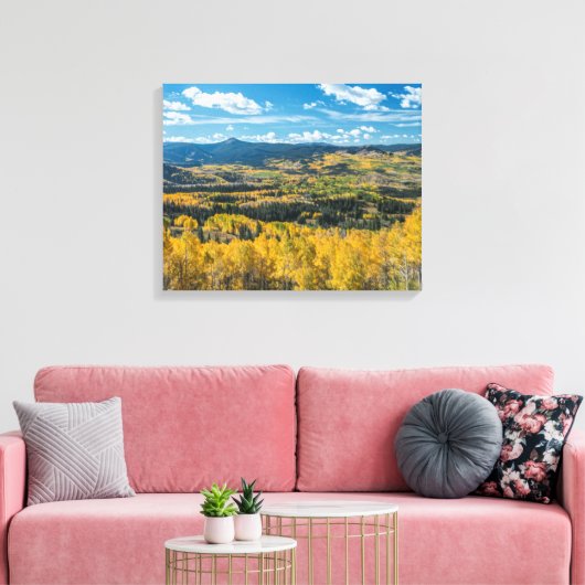 Najaarkleur in vlakke Topjes | Routt National Fore Canvas Afdruk (Insitu (Woonkamer))