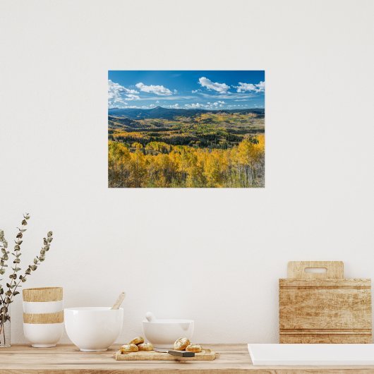 Najaarkleur in vlakke Topjes | Routt National Fore Poster (Keuken)